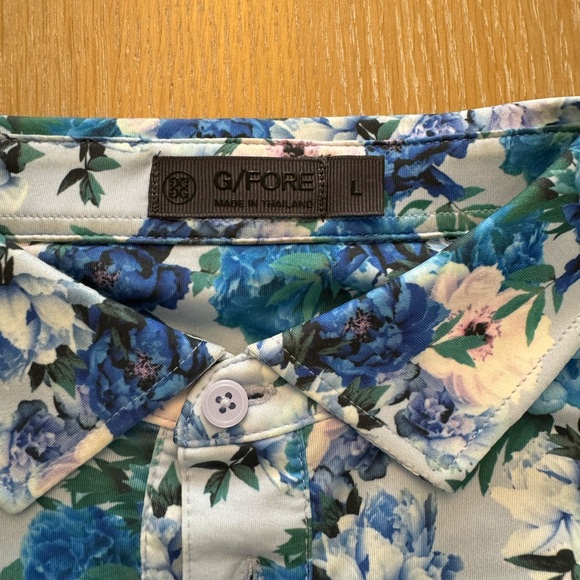 Beautiful Men’s large G/Fore floral polo - Picture 3 of 3